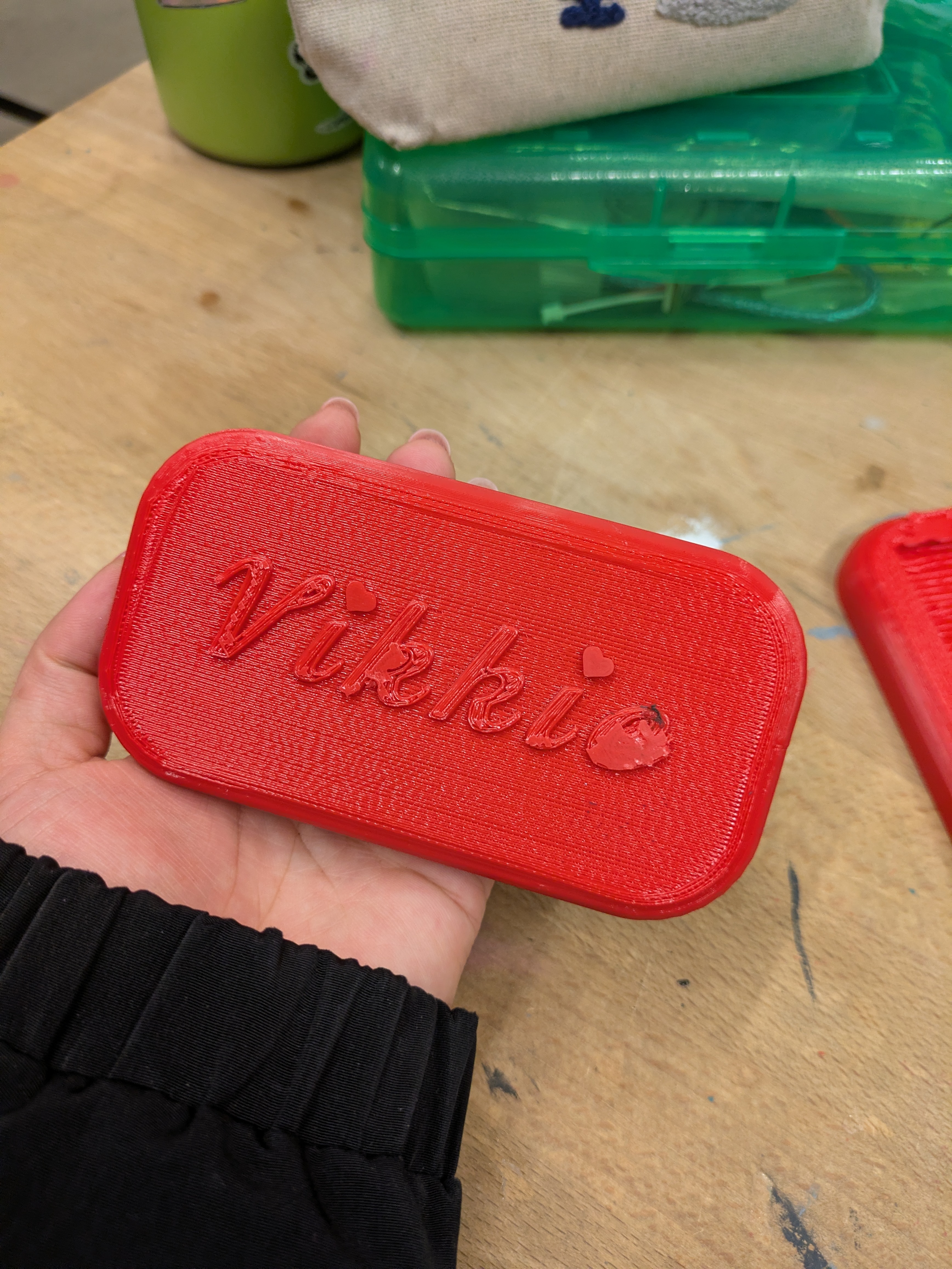 a bad, 3d printed prototype with a lot of excess support material